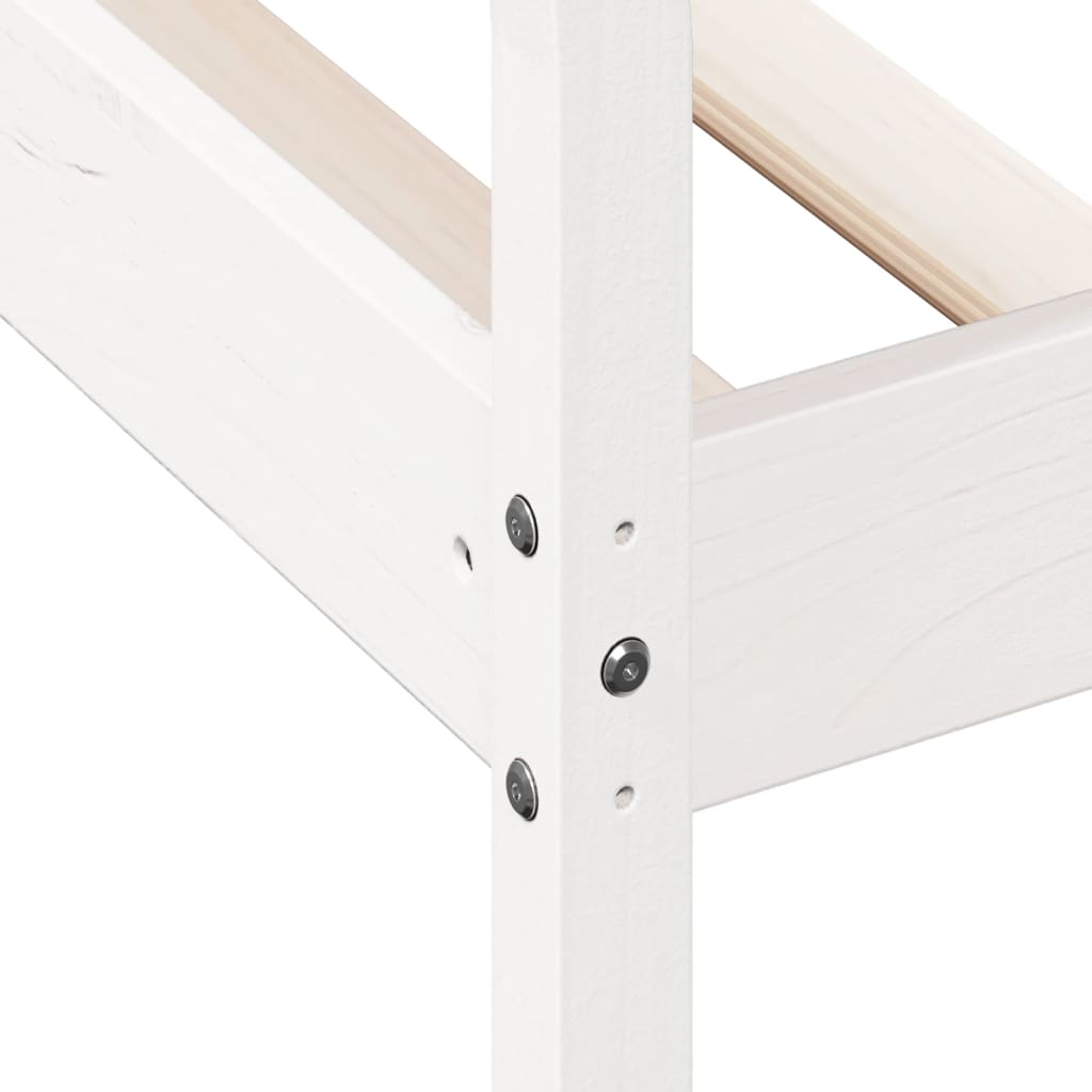 Day Bed without Mattress White 90x190 cm Single Solid Wood Pine